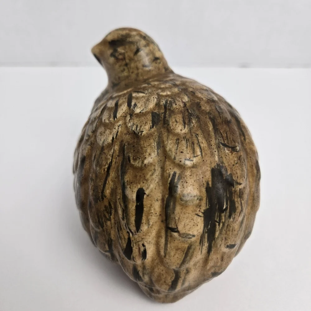 Vintage MCM 1966 Set Of 2 Hand Painted Art Pottery Pheasant Quail Bird Figures - Picture 12 of 16